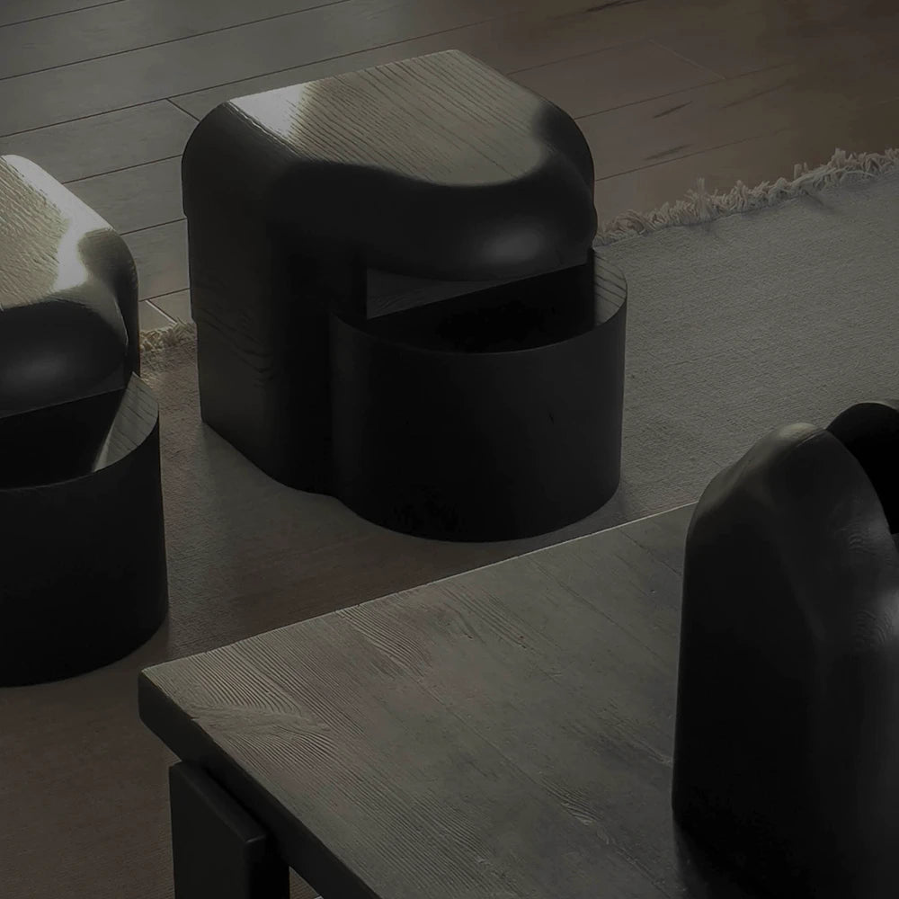 Lahmu Stool Black