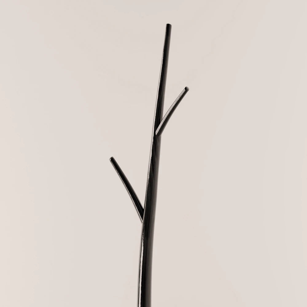 Close-up of the upper branches of the Winter Tree dark wood coat stand by Antony Gasnier