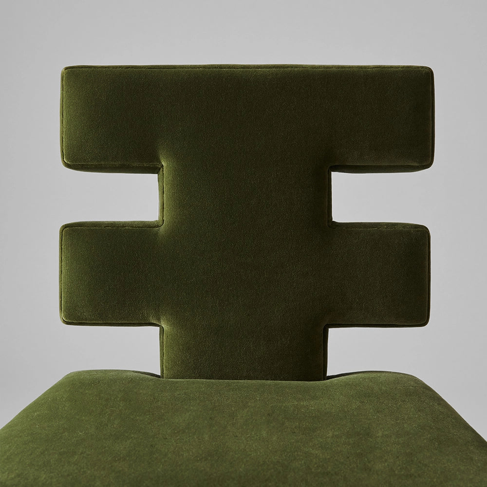 H Chair -  Green Velvet