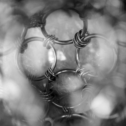 Single Pendant Chainmail Droplet Chandelier