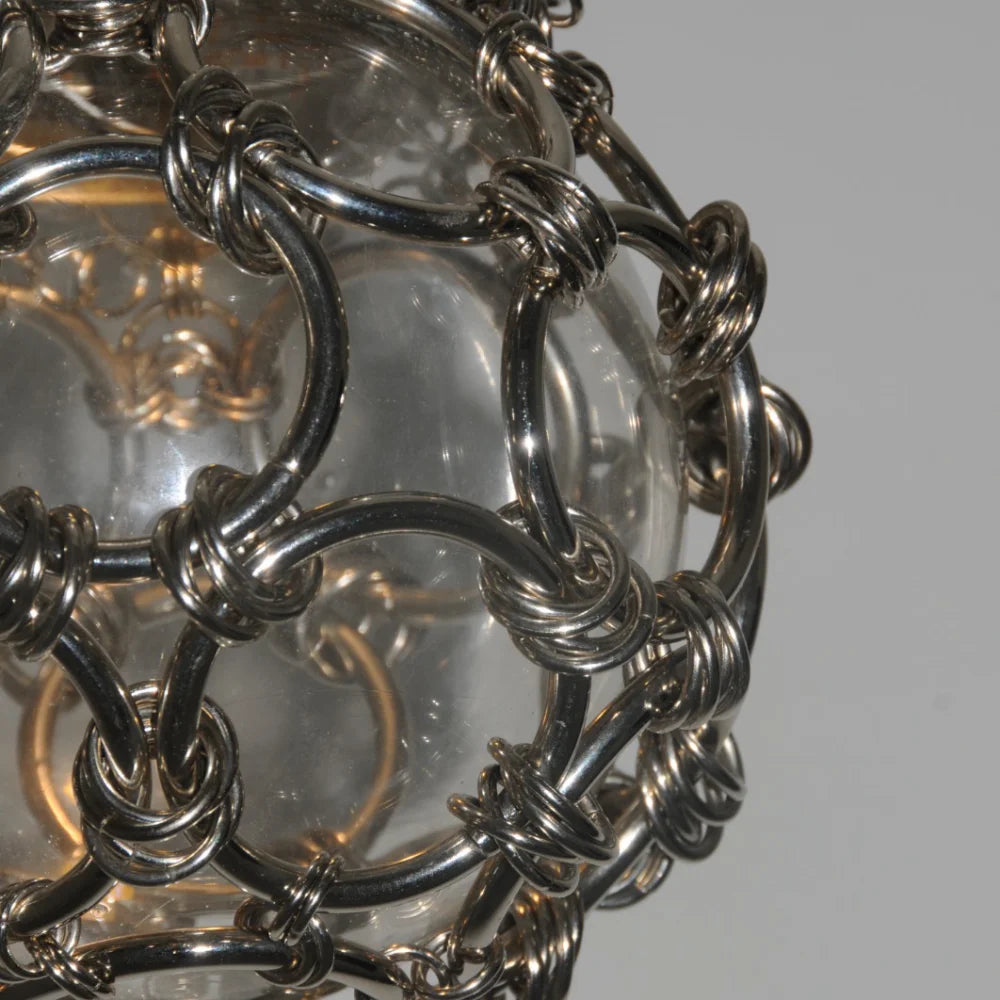 Single Pendant Chainmail Droplet Chandelier