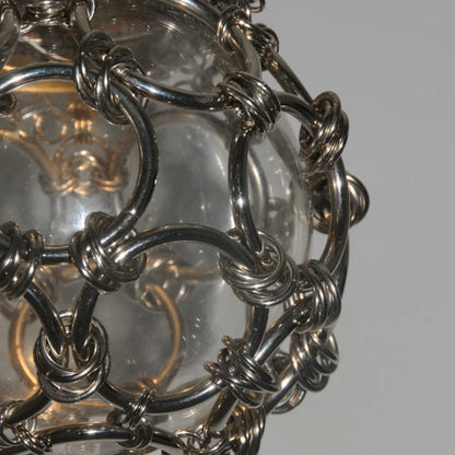 Single Pendant Chainmail Droplet Chandelier