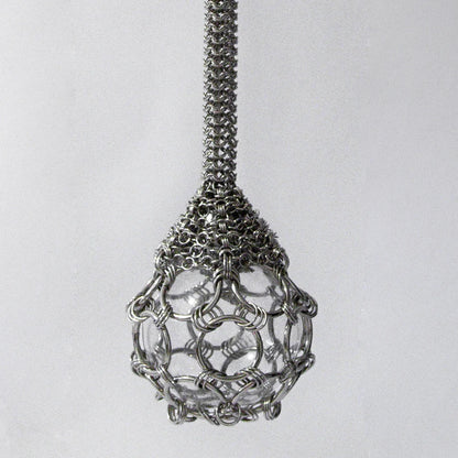 Single Pendant Chainmail Droplet Chandelier