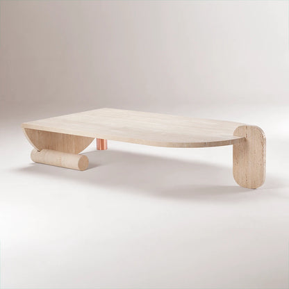 Playing Games Travertine Coffee Table
