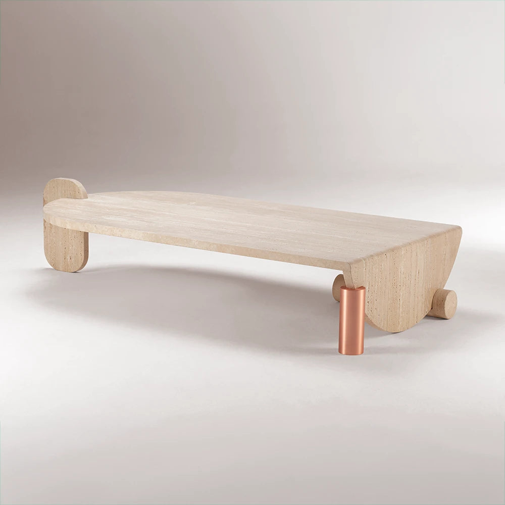 Playing Games Travertine Coffee Table
