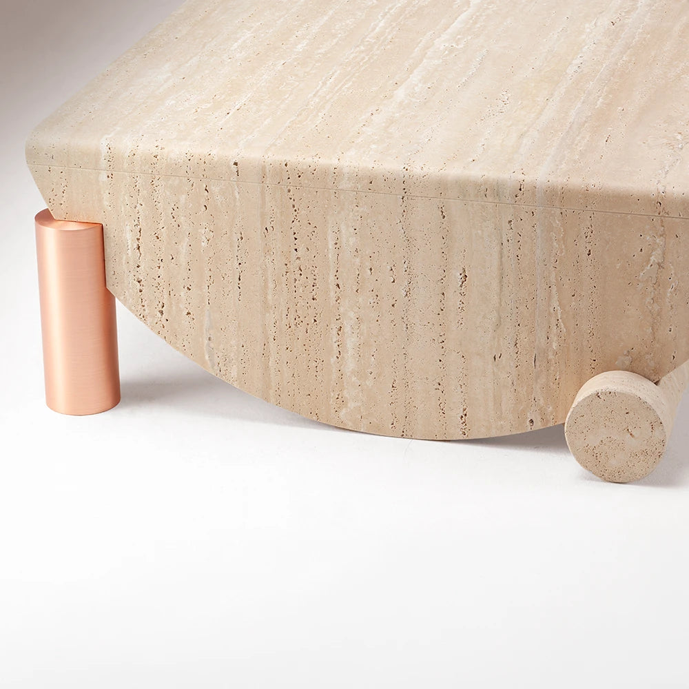 Playing Games Travertine Coffee Table