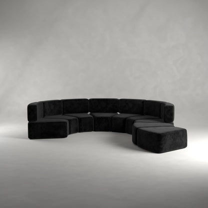 Miros Sofa Ottoman Obsidiana