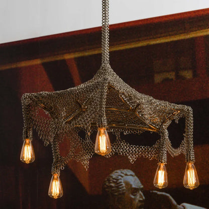 Chainmail Cobweb Chandelier