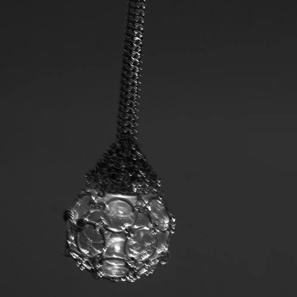 Single Pendant Chainmail Droplet Chandelier